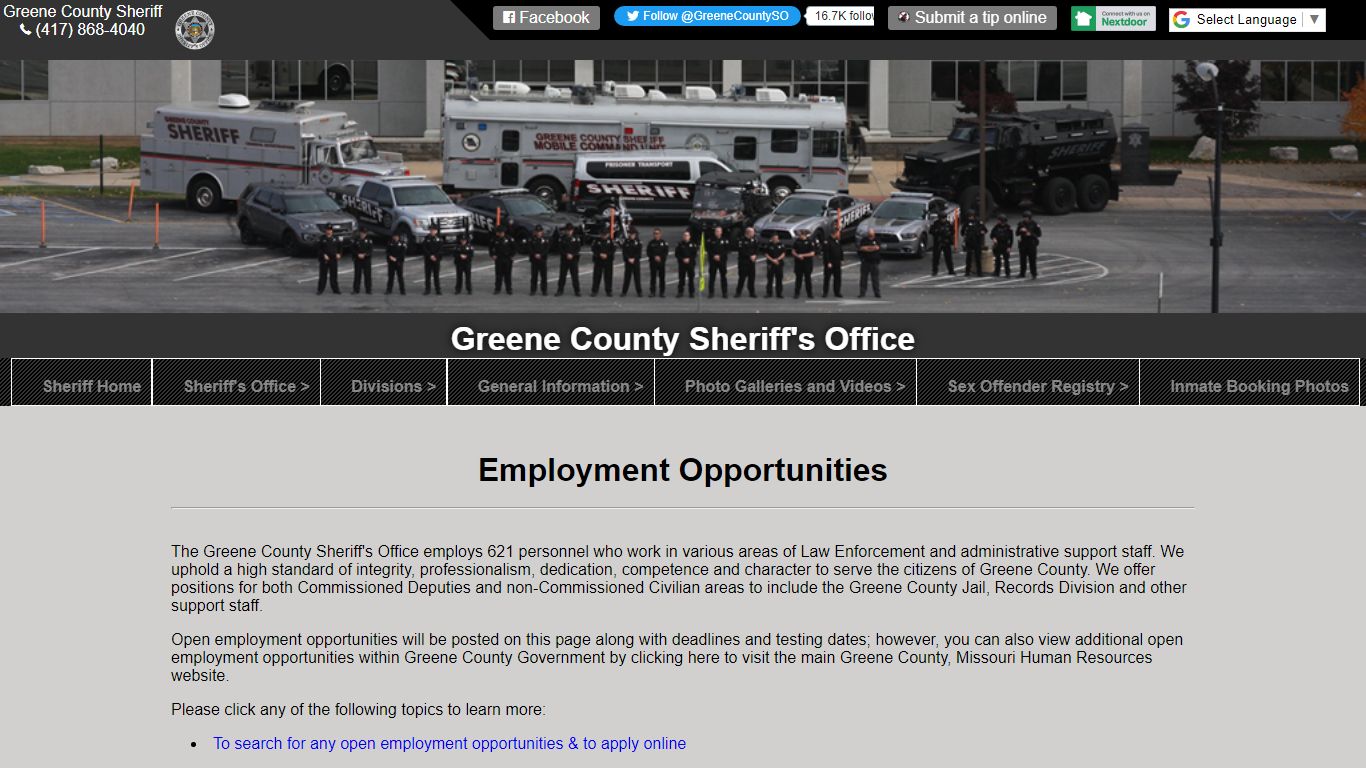 Employment Opportunities - Greene County, Missouri